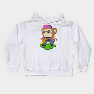 Monkey Musician Guitar Music Kids Hoodie